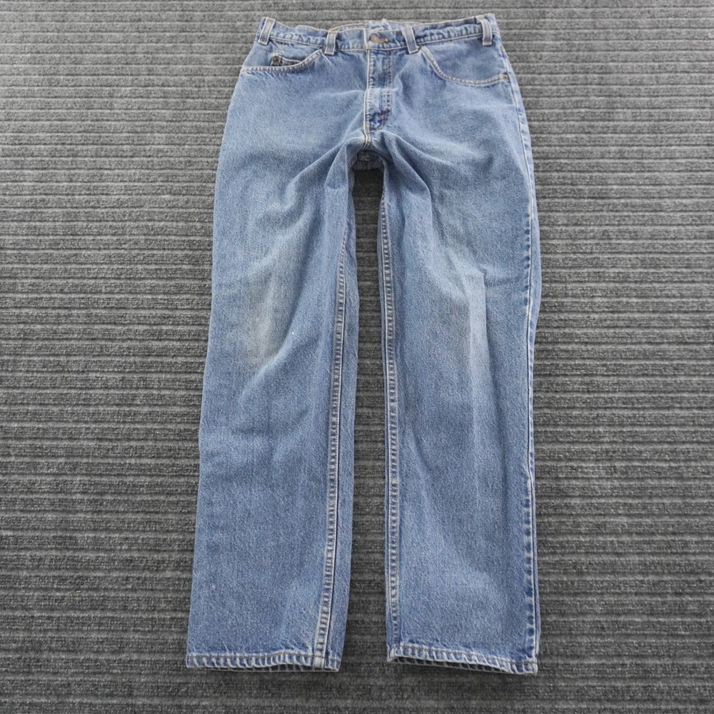 Vintage 90s Levis 540 Relaxed Fit Jeans Mens Leather Tab 31x27 Straight Leg USA